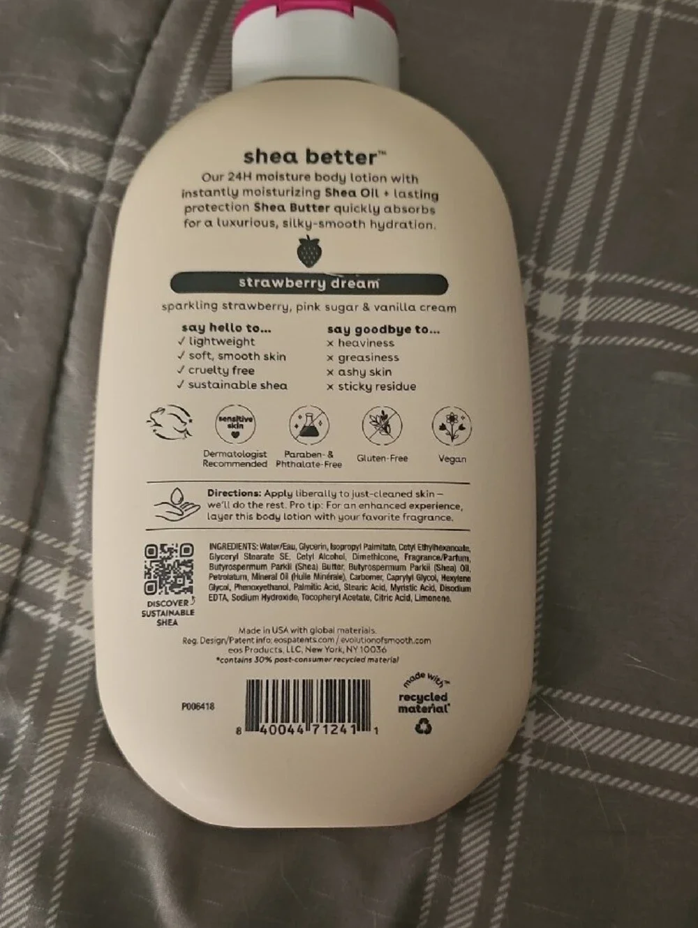 eos 24H Moisture Body Lotion — Pink and Cream